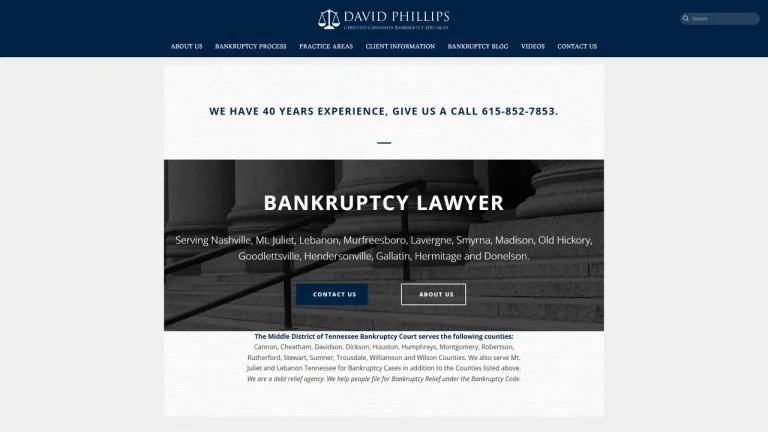 David E. Phillips, Attorney at Law - Nashville, TN - Attorney in Nashville