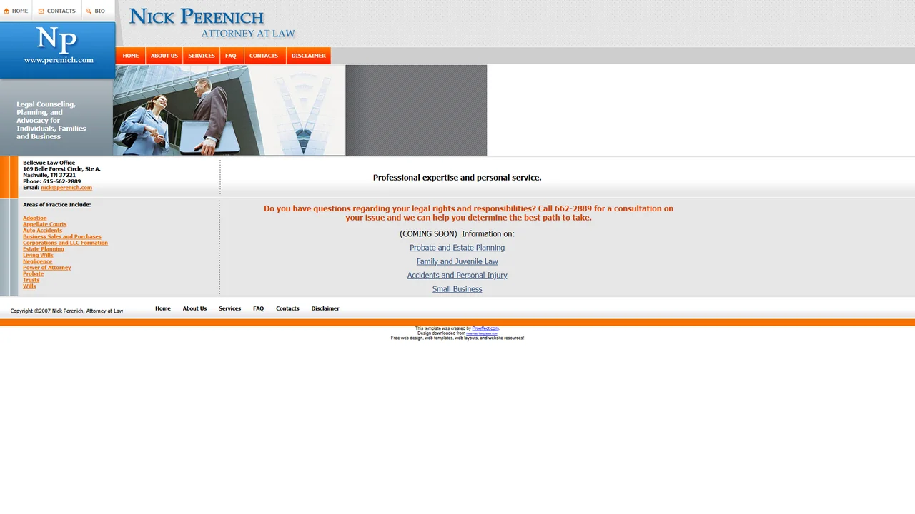 Nick Perenich, Attorney at Law - Nashville, TN office in Nashville, Tennessee