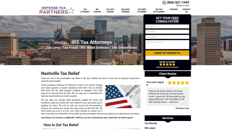 Defense Tax Partners | Tax Relief Attorneys - Nashville, TN - Attorney in Nashville