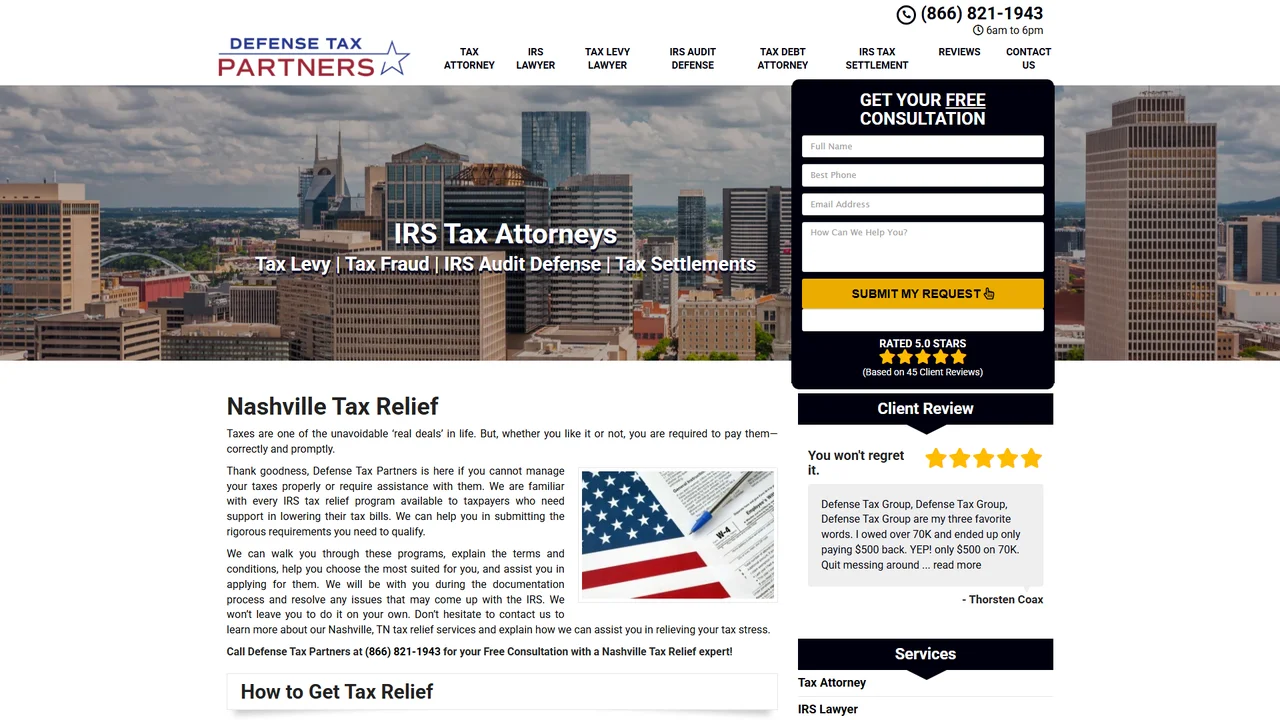Defense Tax Partners | Tax Relief Attorneys - Nashville, TN office in Nashville, Tennessee