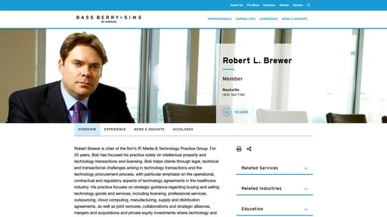 Robert L. Brewer - Bass, Berry & Sims PLC - Nashville, TN - Attorney in Nashville