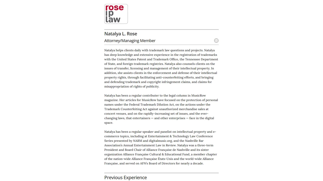 Rose IP Law PLLC - Nashville, TN office in Nashville, Tennessee