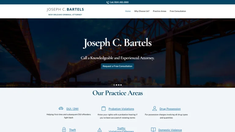 Law Offices of Joseph C. Bartels - New Orleans, LA - Attorney in New Orleans