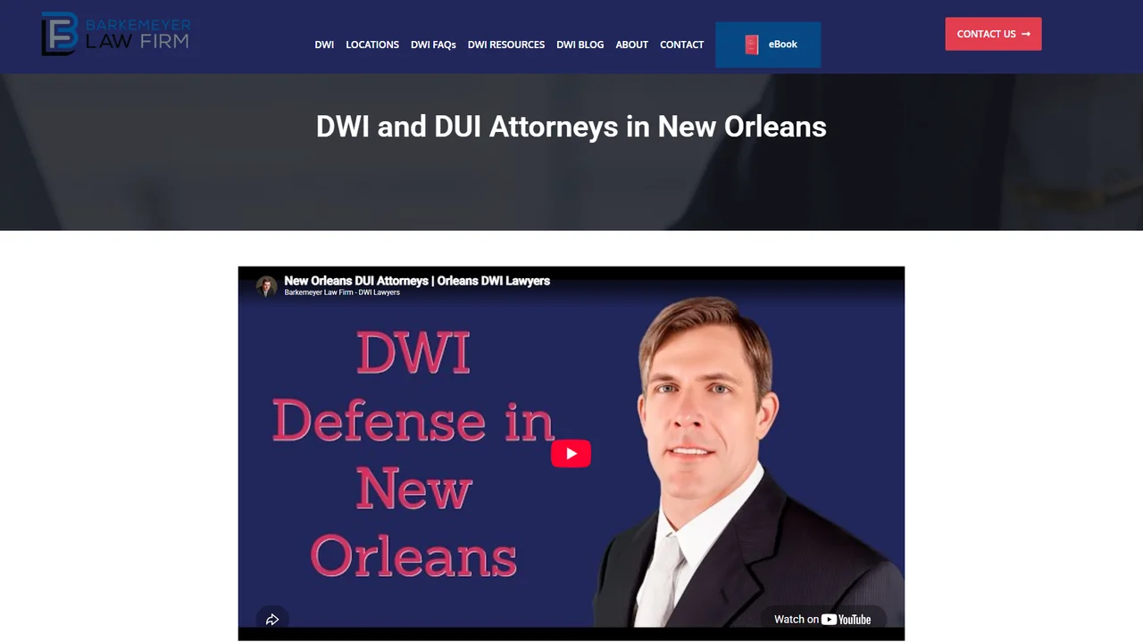 Barkemeyer Law Firm - DWI Lawyers - New Orleans, LA office in New Orleans, Louisiana