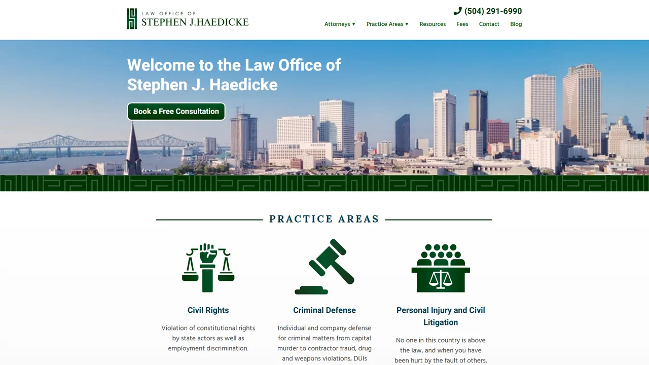Law Office of Stephen J. Haedicke, LLC - New Orleans, LA office in New Orleans, Louisiana
