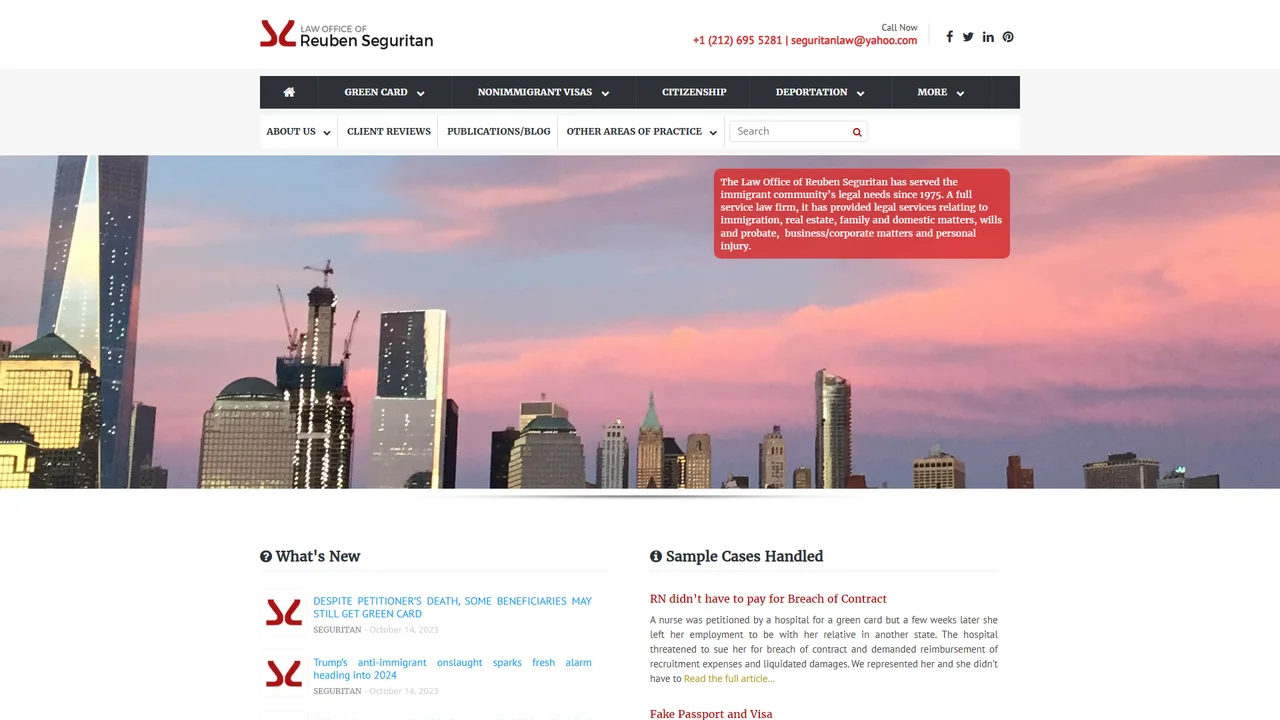 Law Office of Reuben Seguritan - NYC, New York office in New York City, New York
