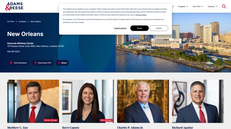 Adams and Reese LLP - New Orleans, LA - Attorney in New Orleans