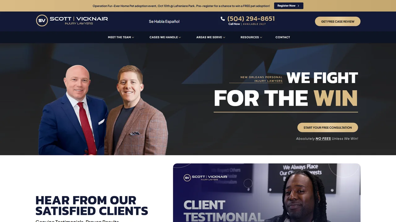 Scott Vicknair Personal Injury Lawyers - New Orleans, LA office in New Orleans, Louisiana