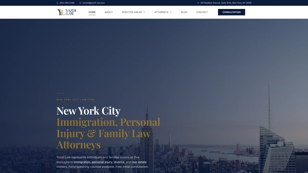 Yazdi Law - NYC, New York office in New York City, New York