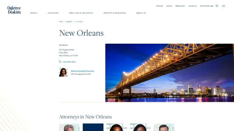 Ogletree Deakins - New Orleans, LA - Attorney in New Orleans