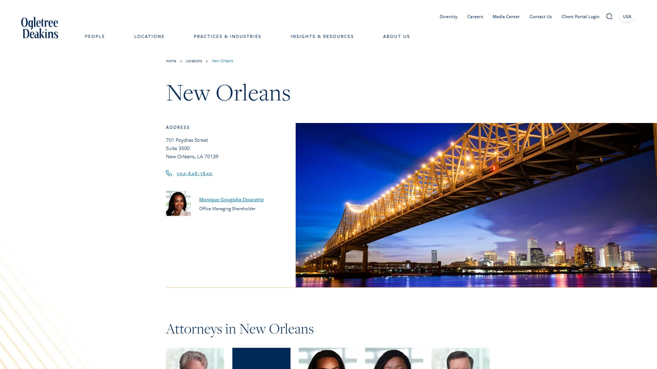 Ogletree Deakins - New Orleans, LA office in New Orleans, Louisiana