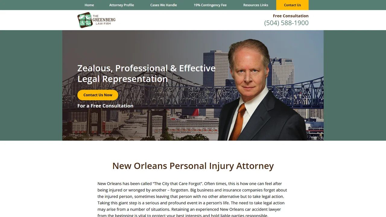 The Greenberg Law Firm - New Orleans, LA office in New Orleans, Louisiana