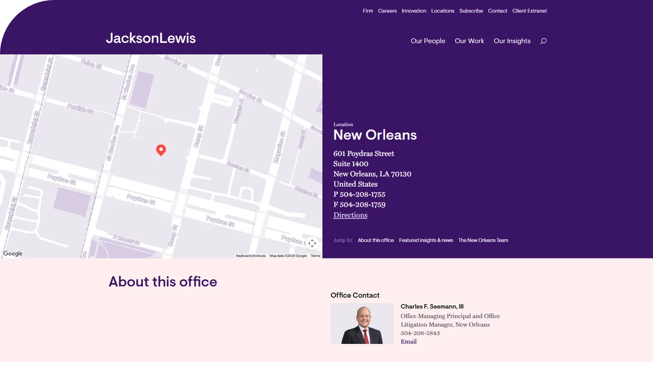 Jackson Lewis PC - New Orleans, LA office in New Orleans, Louisiana