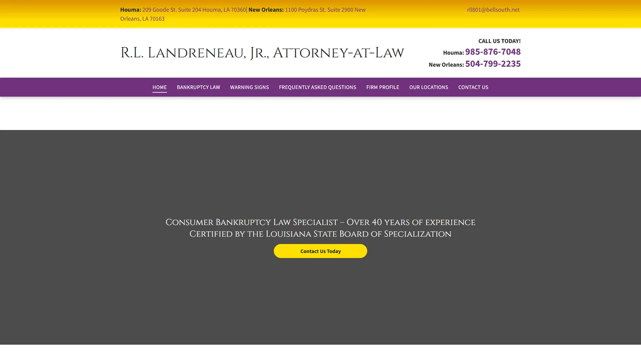 R. L. Landreneau, Jr. Attorney At Law - New Orleans, LA office in New Orleans, Louisiana