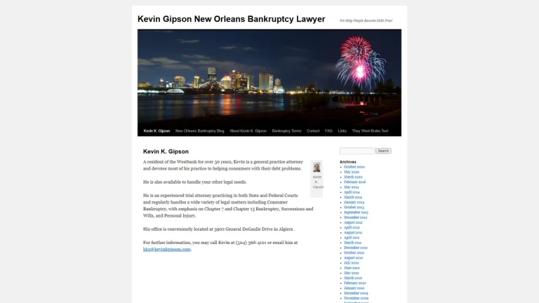 Gipson Kevin K - New Orleans, LA - Attorney in New Orleans
