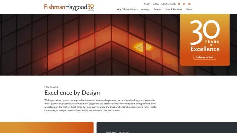 Fishman Haygood LLP - New Orleans, LA - Attorney in New Orleans