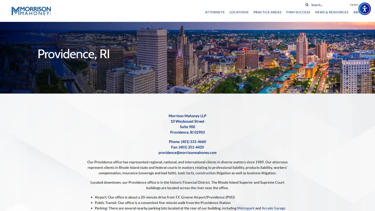 Morrison Mahoney LLP - Providence, RI office in Providence, Rhode Island