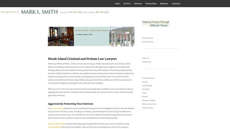 Law Offices of Mark L. Smith - Providence, RI - Attorney in Providence