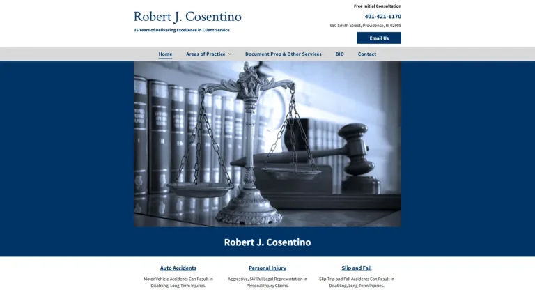 Law Offices of Robert J. Cosentino - Providence, RI - Attorney in Providence