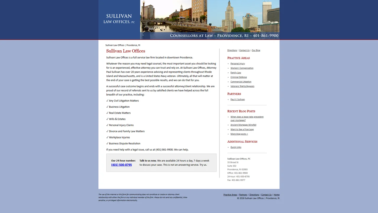 Sullivan Law Offices, PC - Providence, RI office in Providence, Rhode Island
