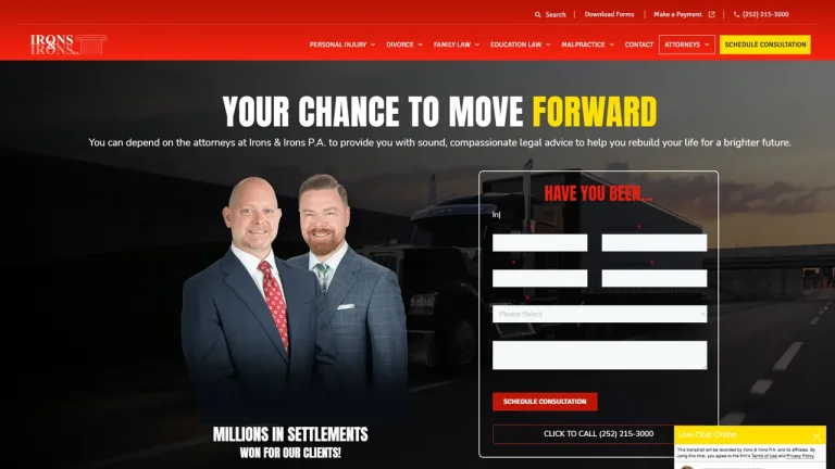 Irons & Irons P.A. Auto Accident and Personal Injury Attorneys - Raleigh, NC - Attorney in Raleigh