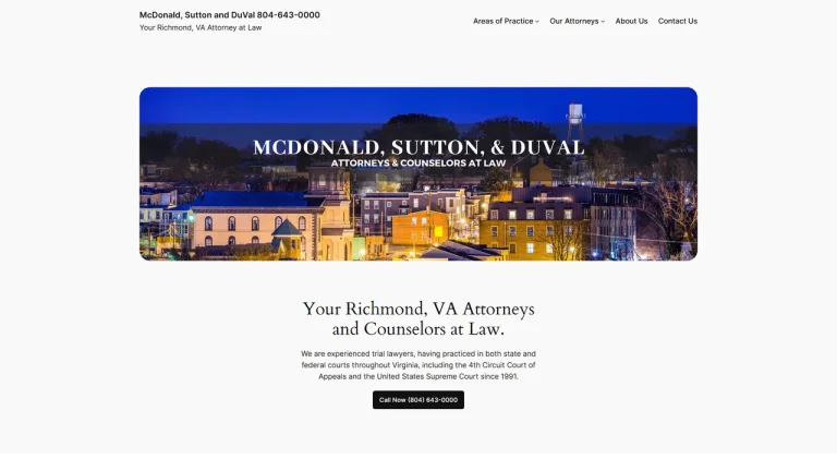 McDonald, Sutton & DuVal, P.L.C. - Richmond, VA - Attorney in Richmond