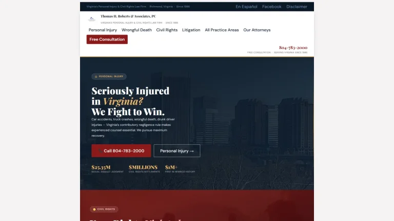 Roberts & Associates PC: Roberts Thomas H - Richmond, VA - Attorney in Richmond