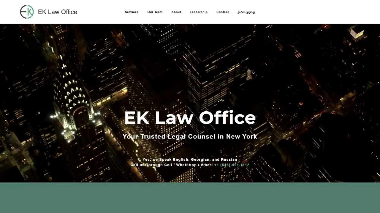 EK Law Office PLLC - NYC, New York office in New York City, New York