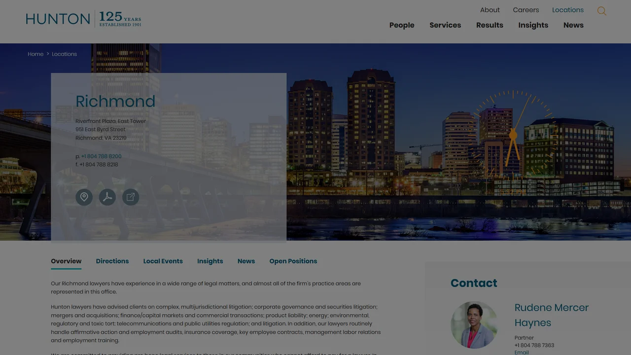 Hunton Andrews Kurth LLP - Richmond, VA office in Richmond, Virginia
