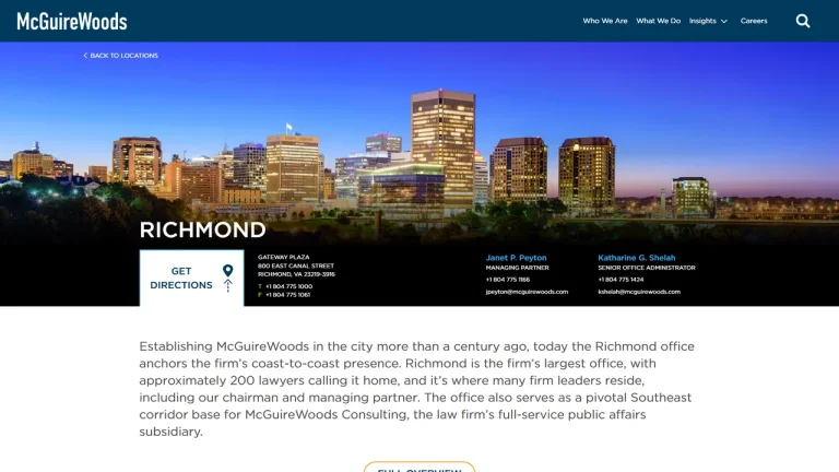 McGuireWoods LLP - Richmond, VA - Attorney in Richmond
