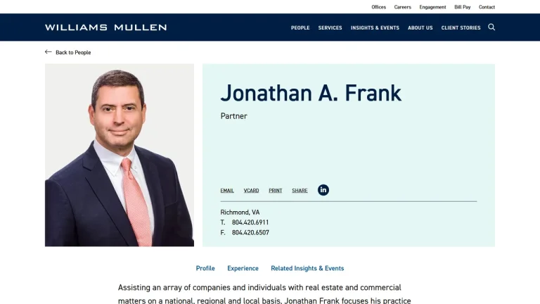 Jonathan Frank - Richmond, VA - Attorney in Richmond