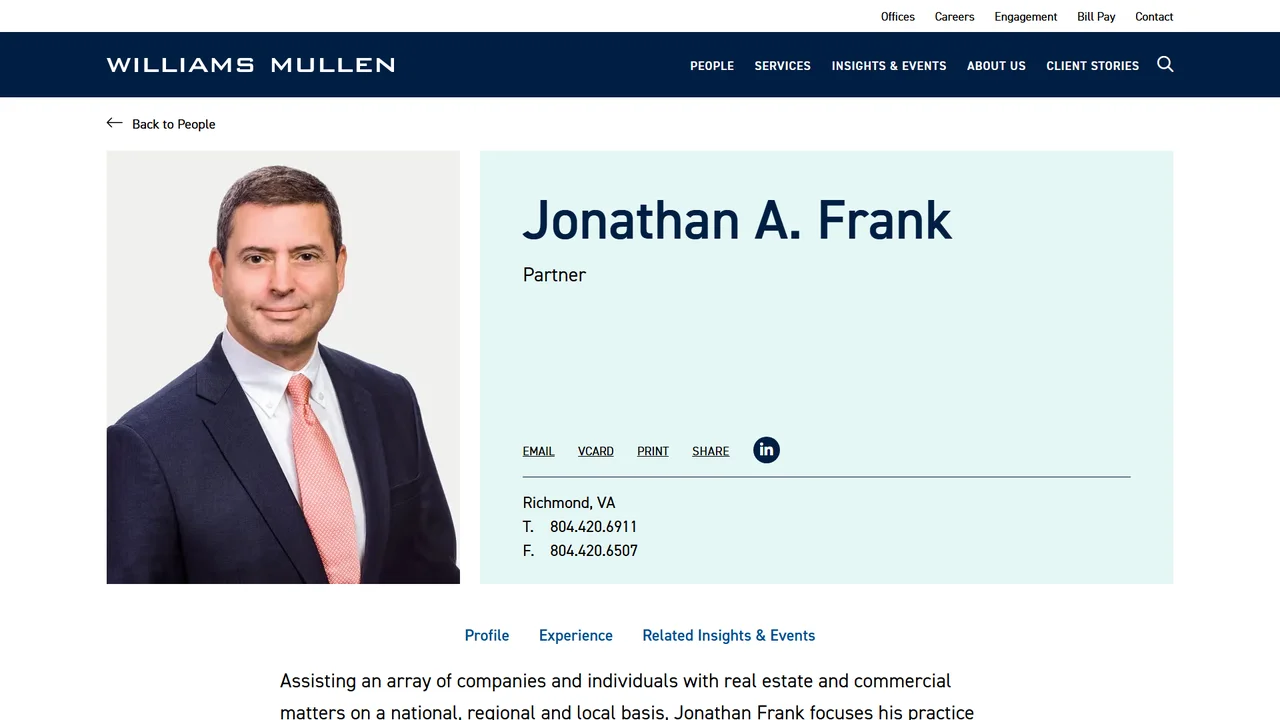 Jonathan Frank - Richmond, VA office in Richmond, Virginia