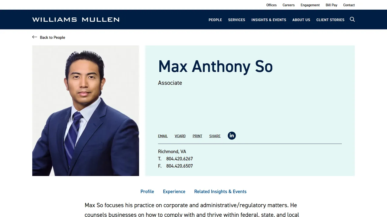 Max Anthony So - Richmond, VA office in Richmond, Virginia
