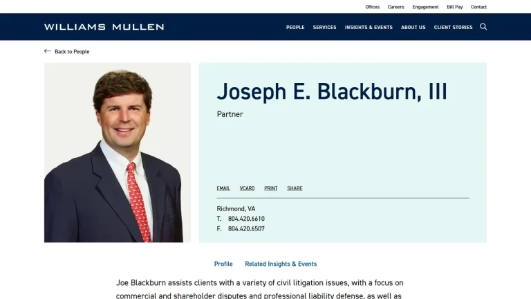Joseph E. Blackburn III - Richmond, VA - Attorney in Richmond