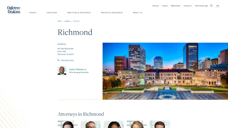 Ogletree Deakins - Richmond, VA - Attorney in Richmond