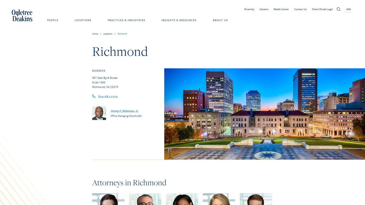 Ogletree Deakins - Richmond, VA office in Richmond, Virginia