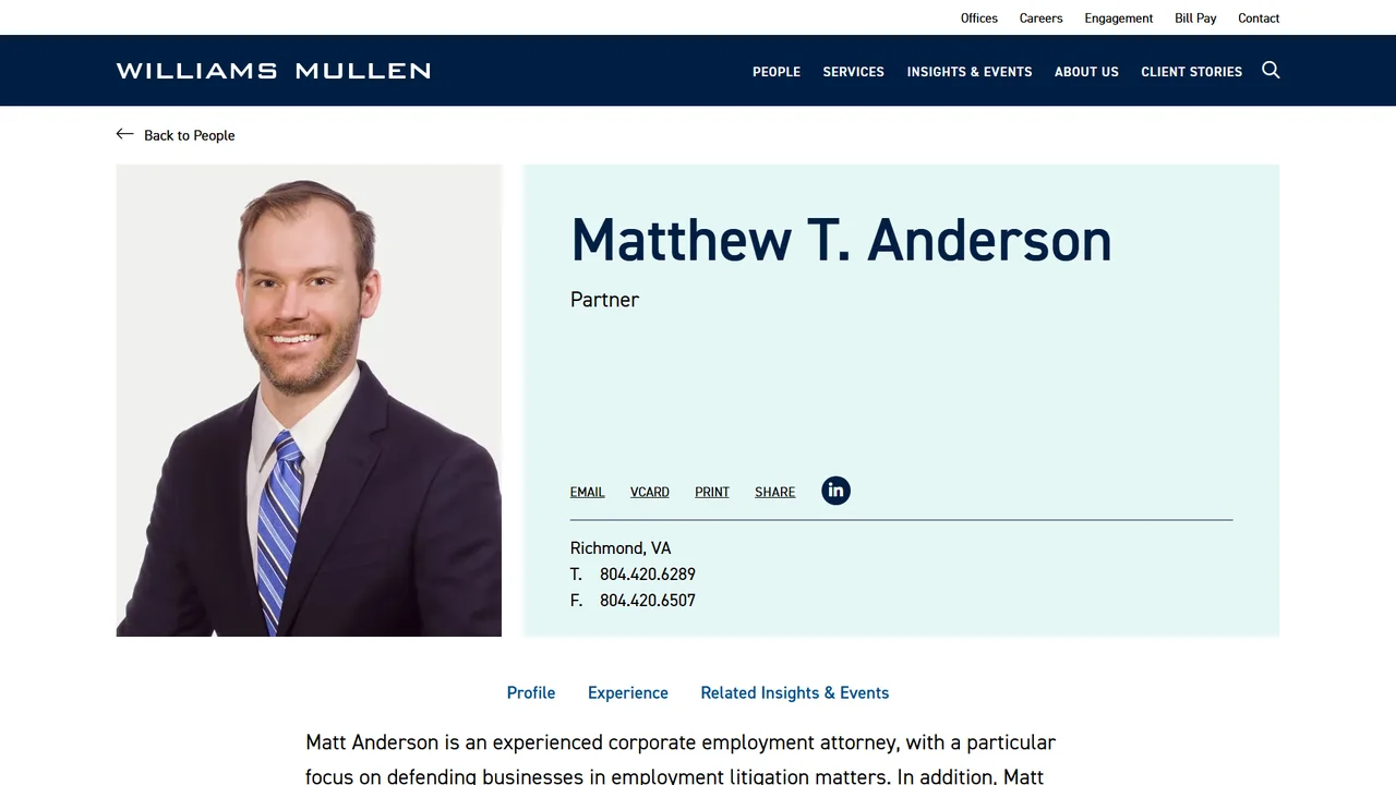 Matt Anderson - Richmond, VA office in Richmond, Virginia