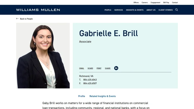 Gabrielle E. Brill - Williams Mullen - Richmond, VA - Attorney in Richmond
