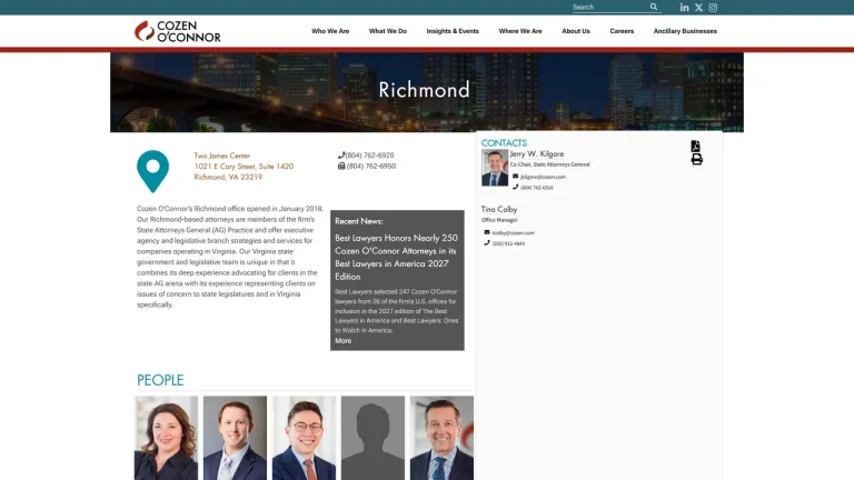 Cozen O'Connor - Richmond, VA - Attorney in Richmond