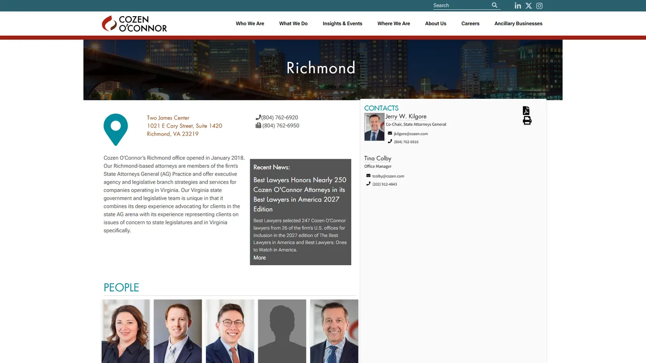 Cozen O'Connor - Richmond, VA office in Richmond, Virginia