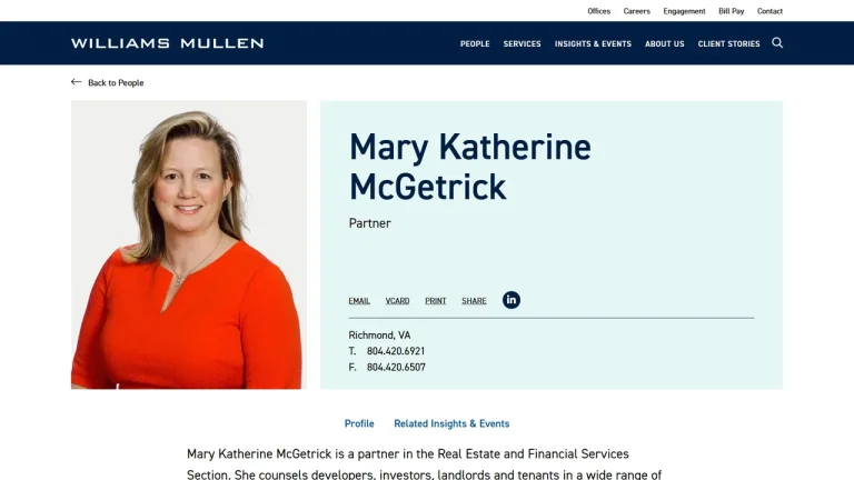 Mary Katherine McGetrick - Williams Mullen - Richmond, VA - Attorney in Richmond