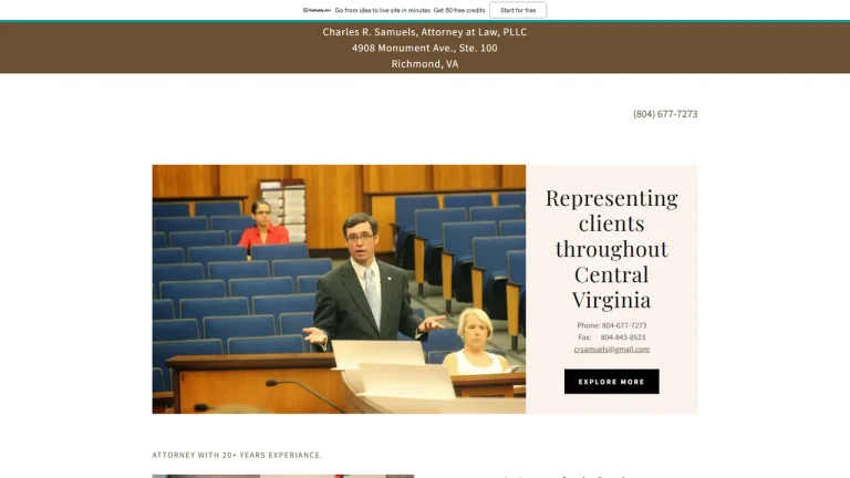 Charles R. Samuels, Attorney at Law, PLLC - Richmond, VA - Attorney in Richmond