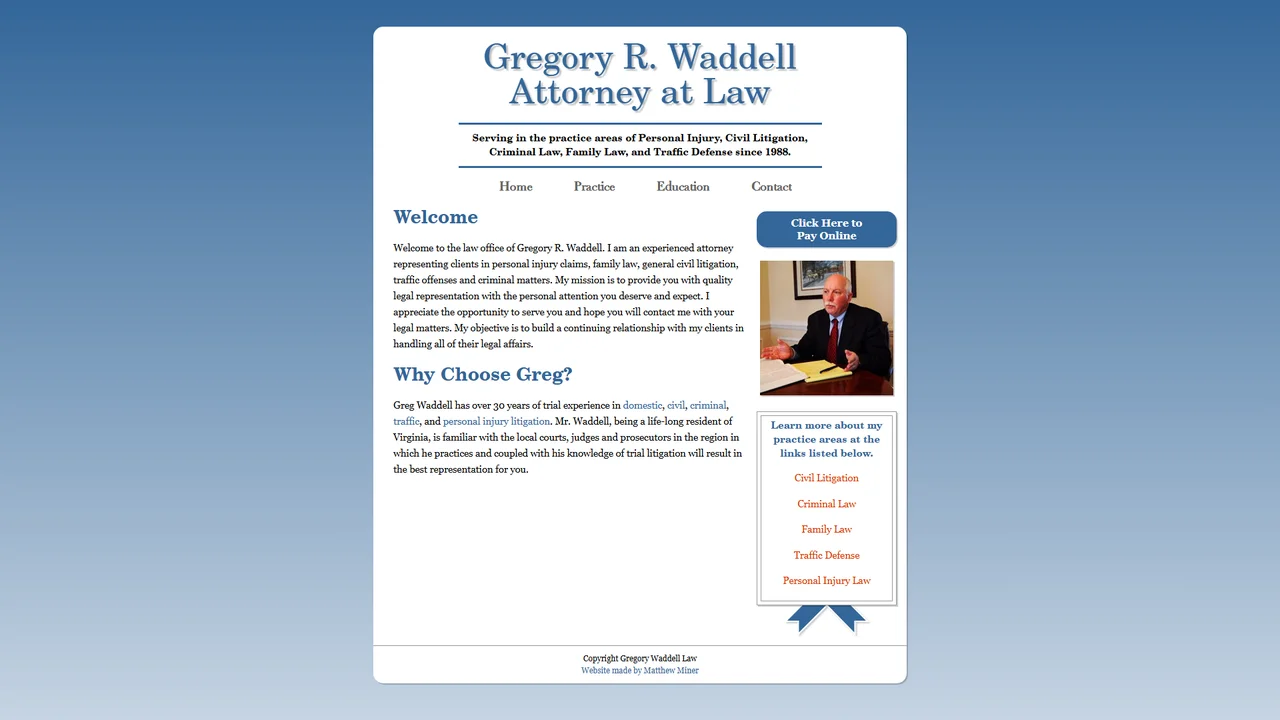 Gregory R Waddell Attorney at Law - Richmond, VA office in Richmond, Virginia