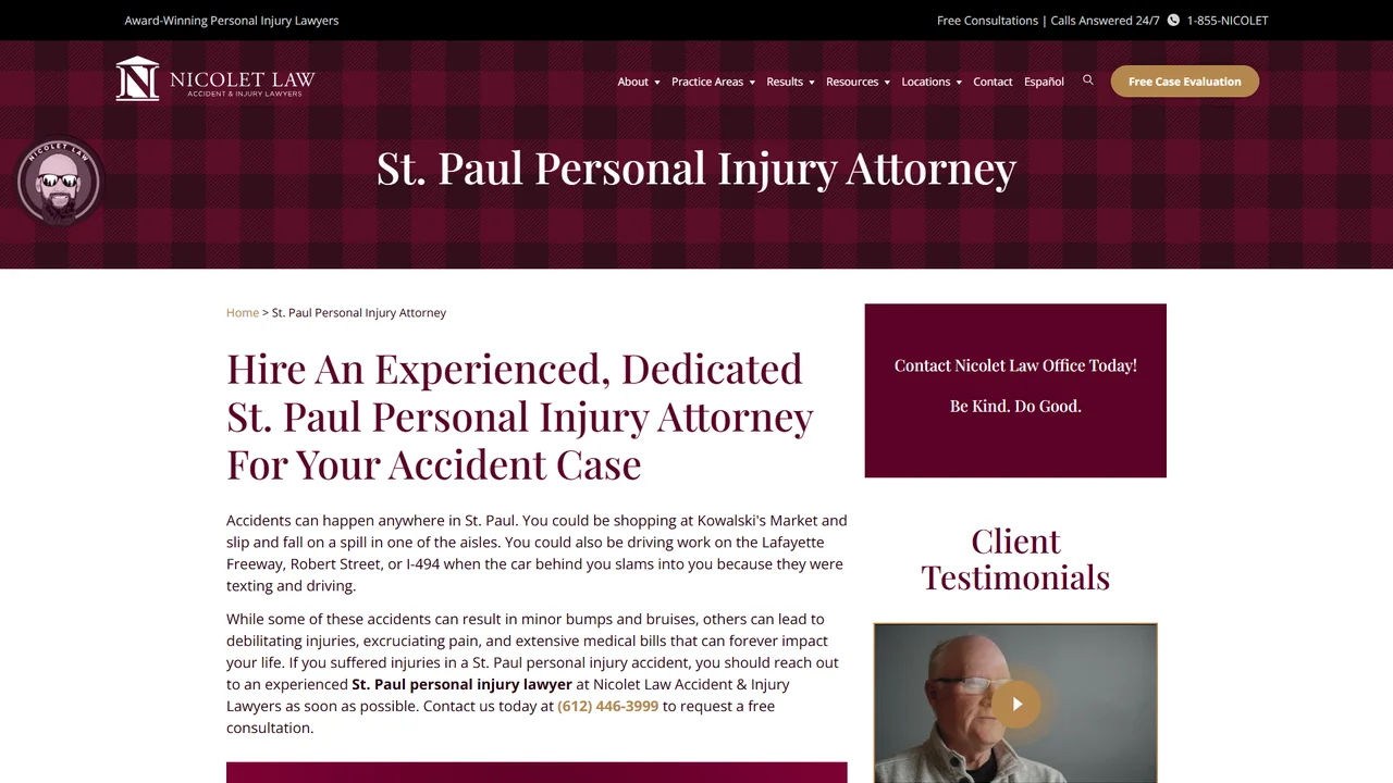 Nicolet Law Accident & Injury Lawyers - St Paul, MN office in Saint Paul, Minnesota