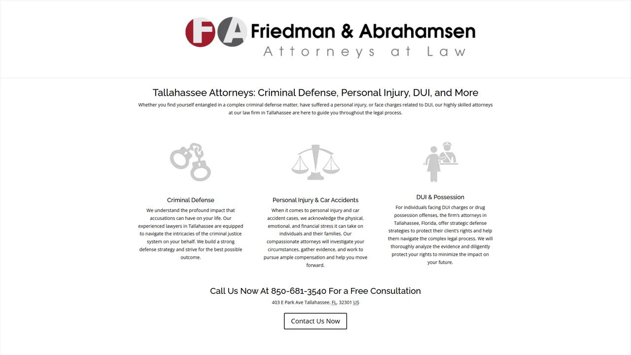 Friedman & Abrahamsen - DUI & Injury - Attorneys At Law - Tallahassee, FL office in Tallahassee, Florida