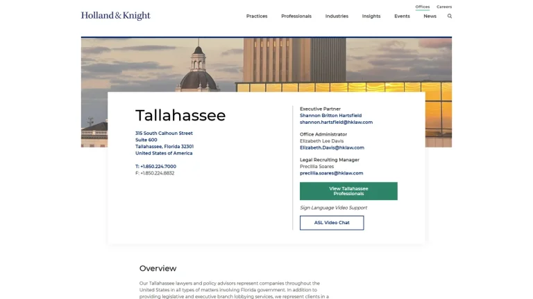 Holland & Knight LLP - Tallahassee, FL - Attorney in Tallahassee