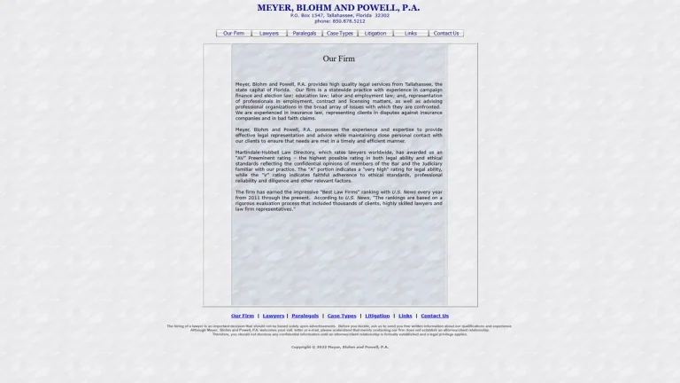 Meyer, Brooks, Demma and Blohm, P.A. - Tallahassee, FL - Attorney in Tallahassee