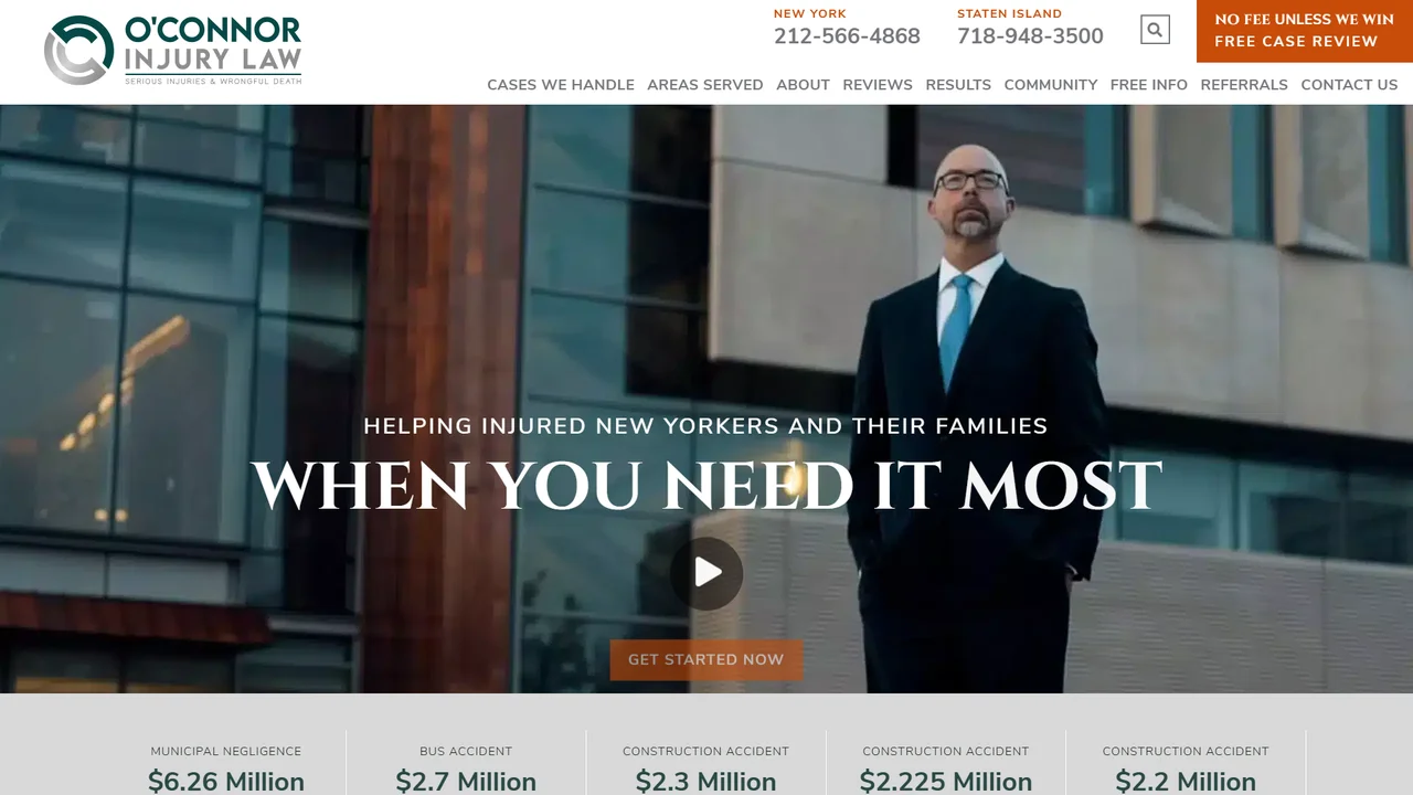 O'Connor Personal Injury Law Firm - NYC, New York office in New York City, New York