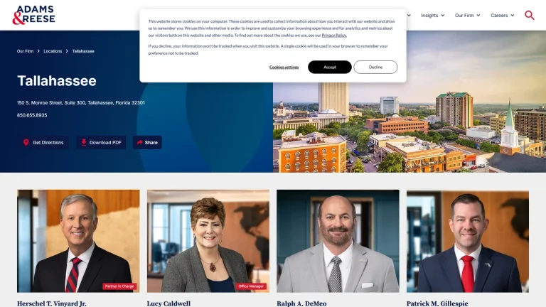 Adams and Reese LLP - Tallahassee, FL - Attorney in Tallahassee