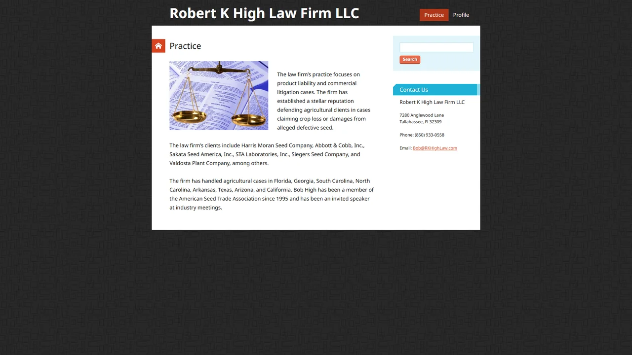 Robert K High Law Firm LLC - Tallahassee, FL office in Tallahassee, Florida